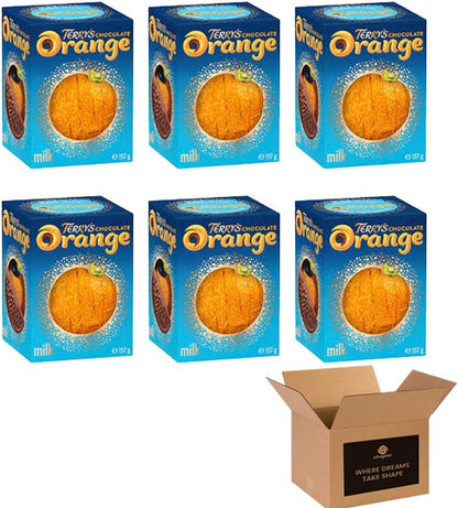 Variety Pack – Milk Chocolate, Mint & Orange Flavours – Tasty British Choco Treat | For Sharing, Gifting, Christmas, Birthday & Hampers - Kids Adult Treats (Pack 6, Terry's Orange)