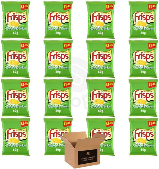 Frisps Assorted Variety Multipack | Cheese & Onion, Ready Salted,Vinegar Crisps
