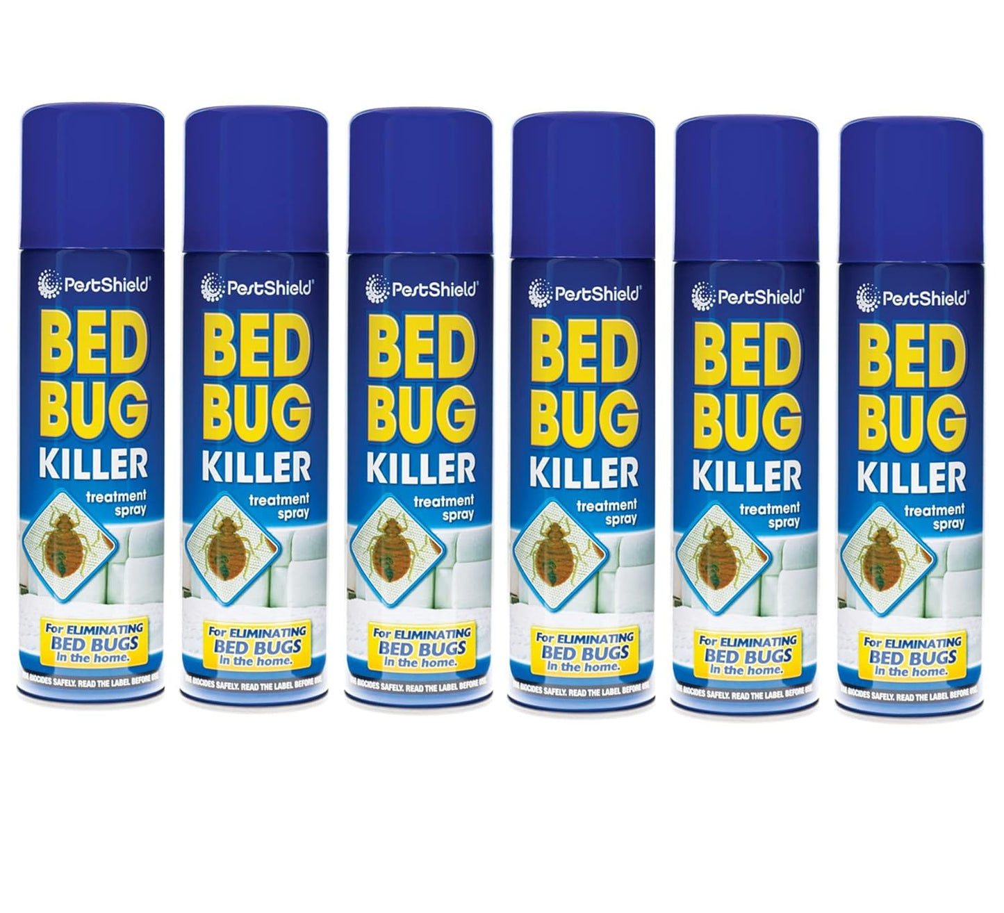 6 Bed Bug Flea Killer Spray Pestshield Bed Bug Treatment Carpet Mattress 200ml