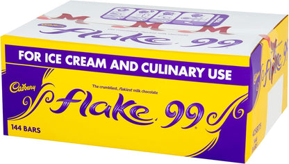 Cadbury Flake 99 Milk Chocolate Bars, Perfect for Ice Creams, Baking and Culinary Use (Box of 144 Bars)