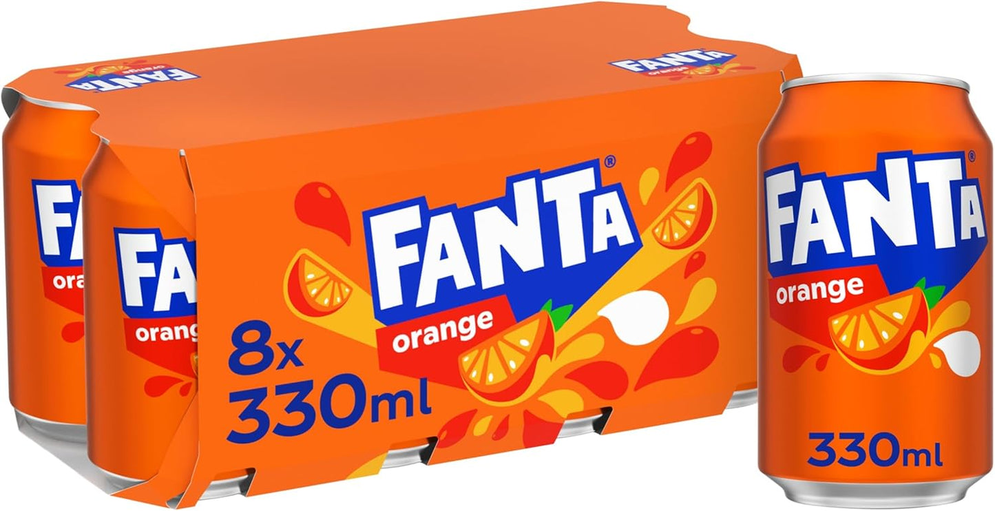 Fanta Can Orange Zero 330 ml (Pack of 24)