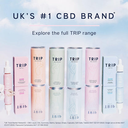 TRIP CBD Drink, Sparkling Mixed Pack Fizzy Drink, Low Calorie, Vegan (Pack of 24 x 250ml)