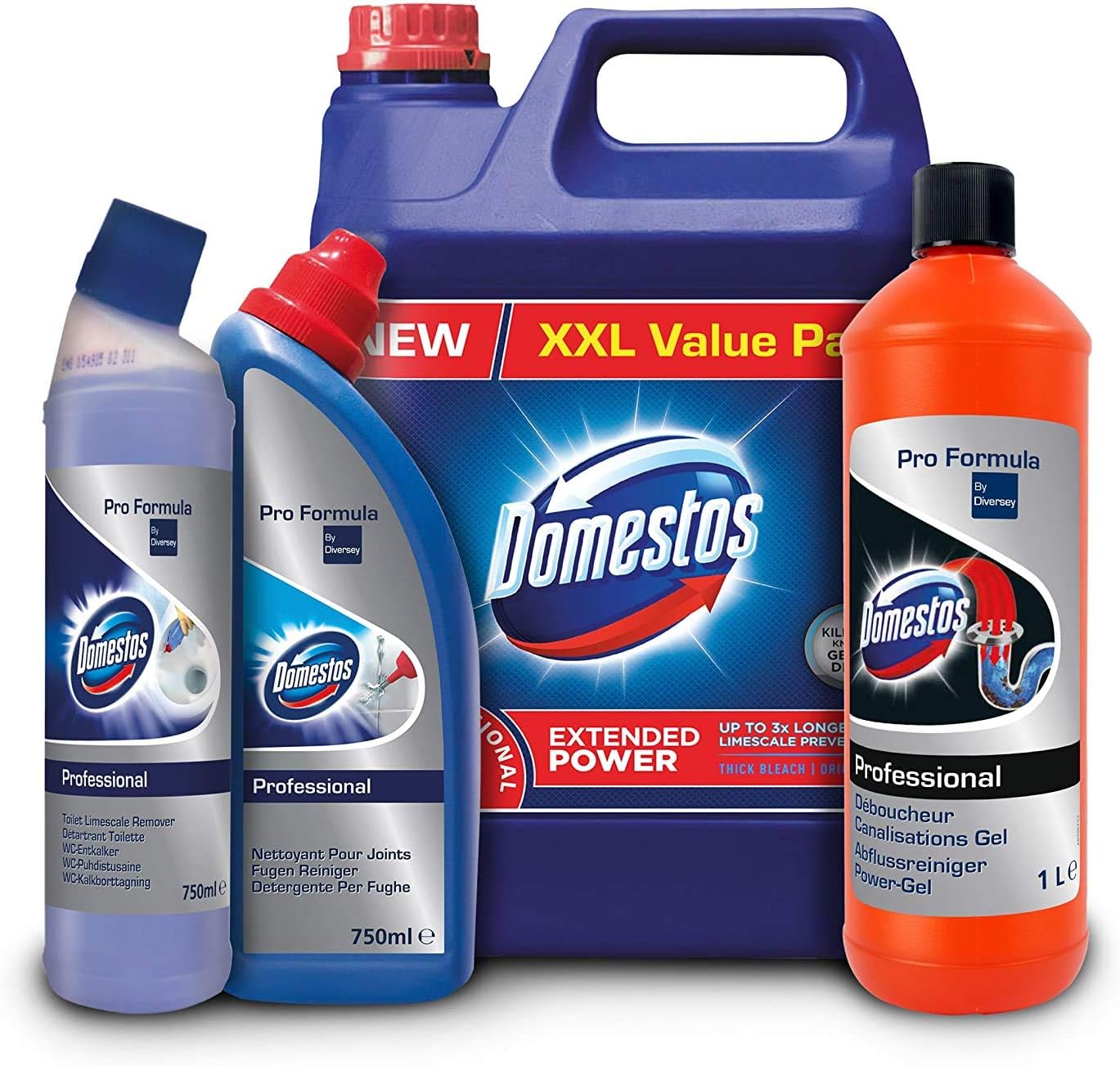 Domestos Extended Germ Kill Bleach, 5 L - 2 Pack