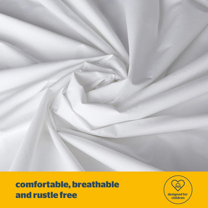 Silentnight Healthy Growth Waterproof Mattress Protector - Deep 30cm Quiet Waterproof Mattress Pad with Fitted Skirt and Soft Touch Cover - Hypoallergenic, Single, White