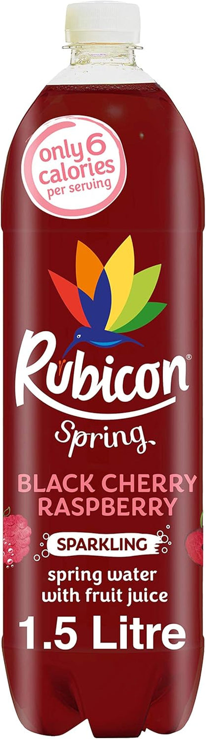 Rubicon Spring Vits Black Cherry Pomegranate Still Vitamin Water - 15 Calories per bottle for healthy hydration - Drinks Multipack 12 x 500ml Bottles