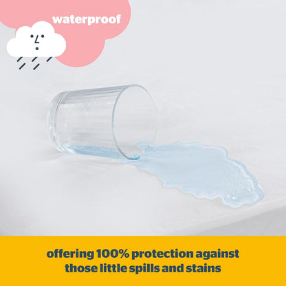 Silentnight Healthy Growth Waterproof Mattress Protector - Deep 30cm Quiet Waterproof Mattress Pad with Fitted Skirt and Soft Touch Cover - Hypoallergenic, Single, White