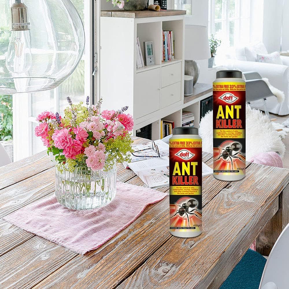 Ant Killer Powder for Indoor and Outdoor Use - Strongest Ant Killer for Lawns, Home, Garden to Kill Ants, Cockroaches, Woodlice, Earwigs and Crawling Insects (Pack of 2)