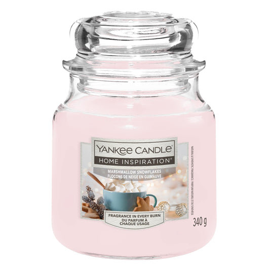 Yankee Candle Home Inspiration Marshmallow Snowflakes Scented Candle, 340g