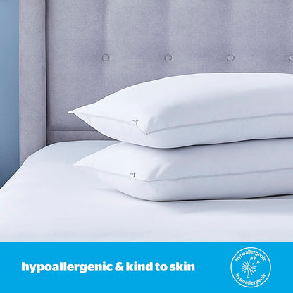 Silentnight Superwash Pillows 4 Pack - Pack of 4 Medium Support Pillows Designed to Withstand Repeated Machine Washing for Fresh and Hygienic Sleep - Hypoallergenic,White