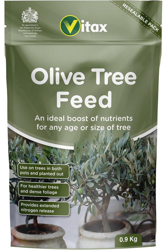 Olive Tree Feed, Suitable For Borders, Pots & Containers, Encourages Healthy Growth, Plant Food, and Garden Products – 900 g (Single Pack)