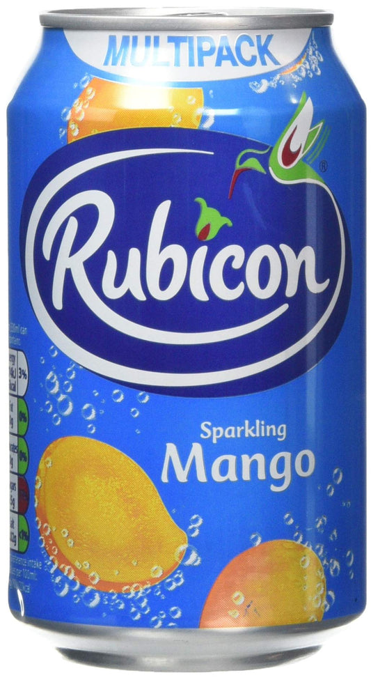 Rubicon Sparkling Mango Juice Drink 330 ml x 8 (Pack of 3, Total 24 Cans)