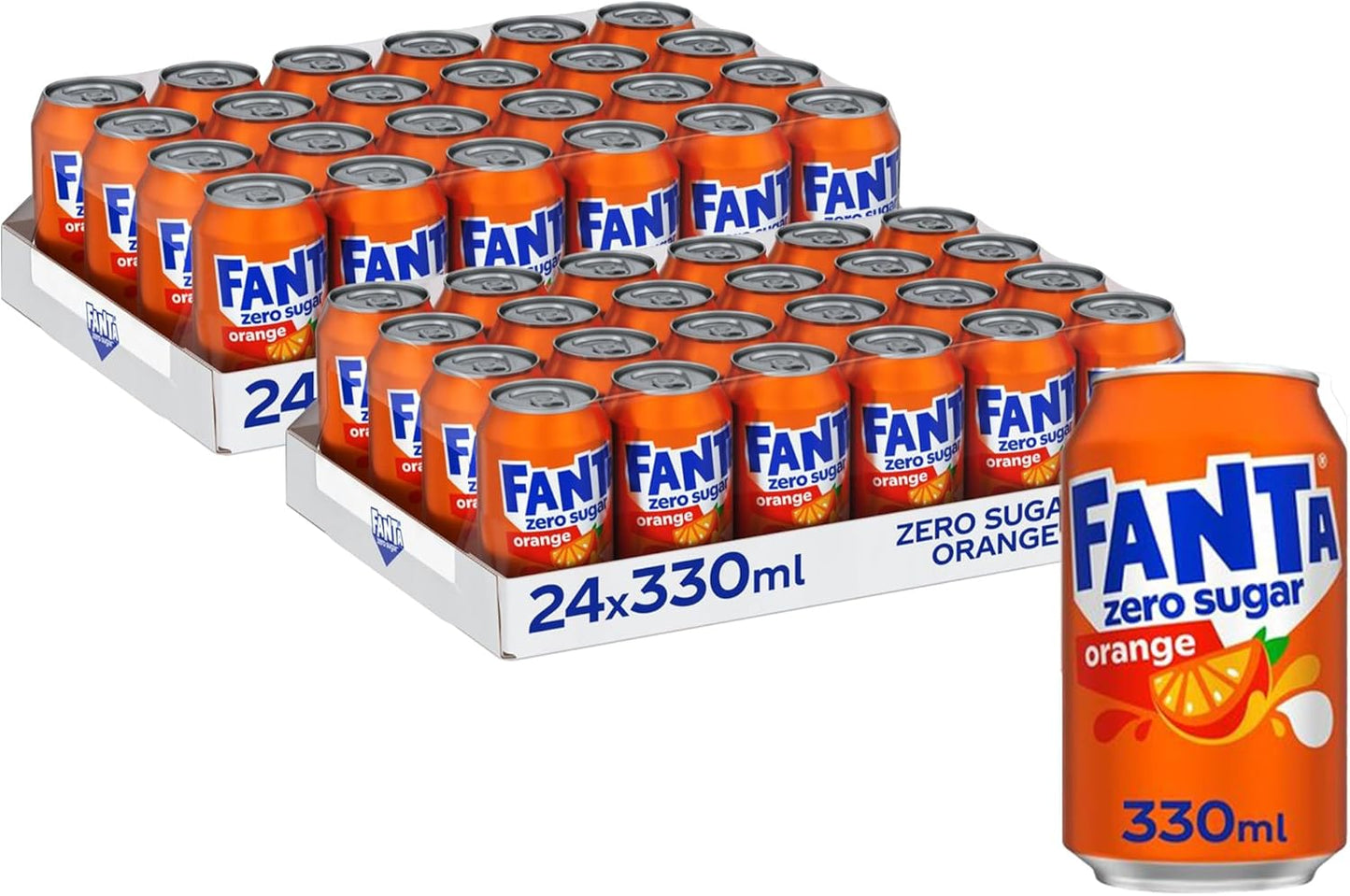 Fanta Can Orange Zero 330 ml (Pack of 24)