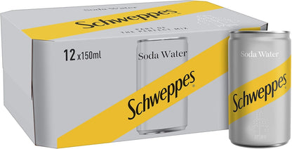 Schweppes Soda Water, 12 x 150 ml Cans