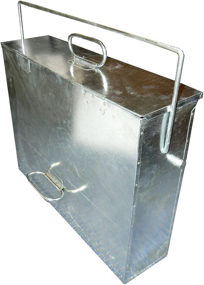 Hardware 2 ur Door Galvanised Hot & Cold Ash Carrier Box Tidy Metal for Coal Wood Fire