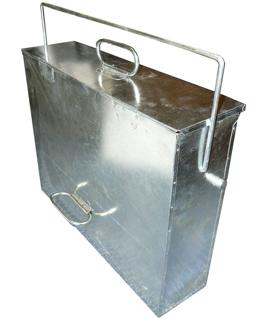 Hardware 2 ur Door Galvanised Hot & Cold Ash Carrier Box Tidy Metal for Coal Wood Fire