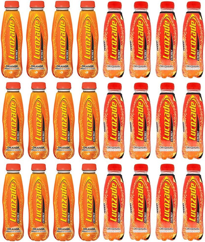 Lucozade Energy Mixed Fizzy Drink Box (24 x 380ml) - Orange & Original
