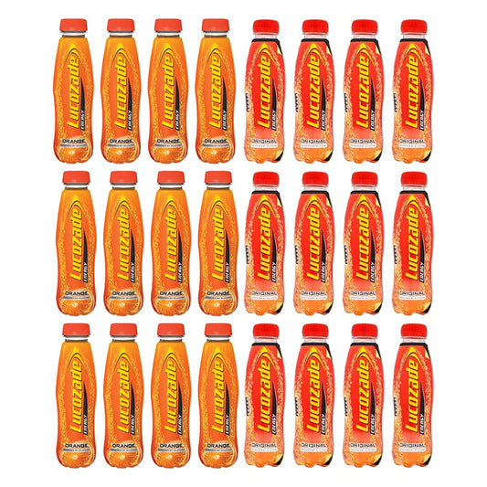 Lucozade Energy Mixed Fizzy Drink Box (24 x 380ml) - Orange & Original