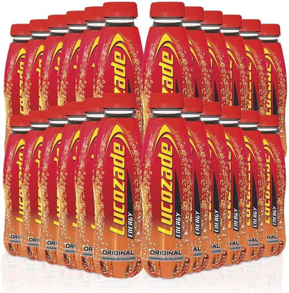 Energy Drink Bottles – Sparkling Glucose Energy Boost Flavoured Drinks – Classic Carbonated Refreshing Drink for Sports, Work, Study & Hydration (380 ml (Pack of 24), Orignal)