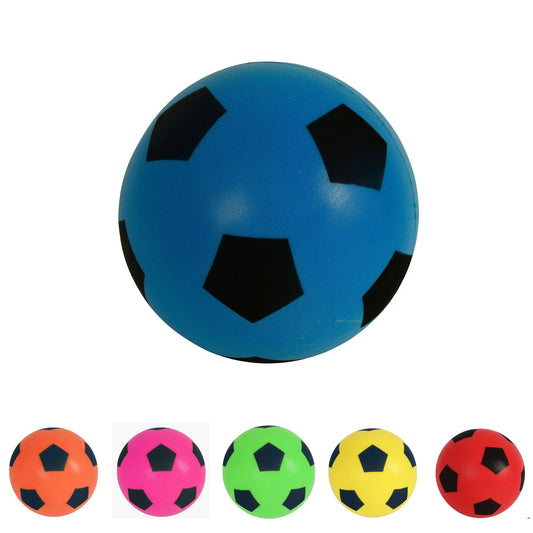 HTI Toys & Games Fun Sport Size 5 Blue Football | Indoor/Outdoor Soft Sponge Foam Soccer Ball Great Fun For Adults And Kids Boys & Girls