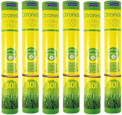 151 Product Ltd Chatsworth 6 x Citronella insect repellent sticks. 6 packs of 30 sticks-180pc Total