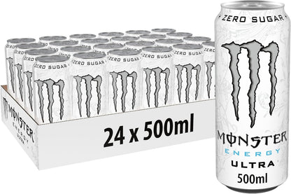 Monster Energy Ultra Rosá sugar-free energy drink, 473 ml (pack of 24).