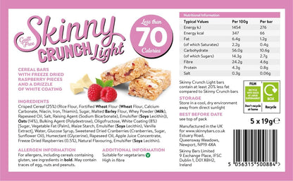 Skinny Crunch Light Raspberry and White Chocolate 10 x 5 x 19g