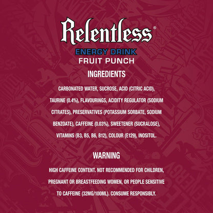 Relentless Can Fruit Punch 500 ml (Pack of 12)