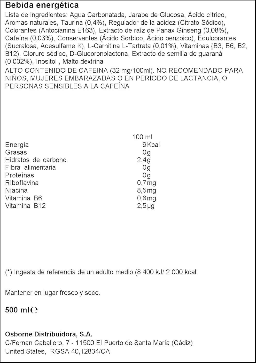 Monster Asbsolute Zero 12 x 500ml