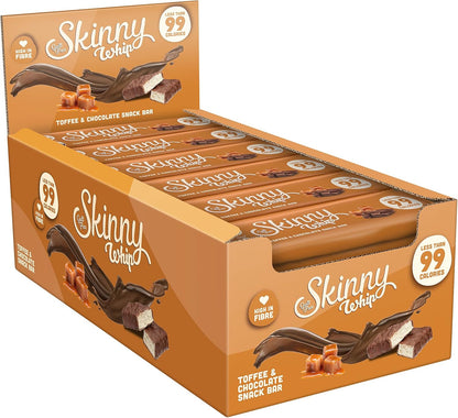 New Skinny Whip Snack bars less than 99 Calories 5 Variations Multi-Pack (Mint & Dark Chocolate, 4 Boxes)