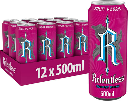 Relentless Can Fruit Punch 500 ml (Pack of 12)