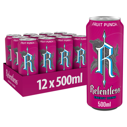 Relentless Can Fruit Punch 500 ml (Pack of 12)