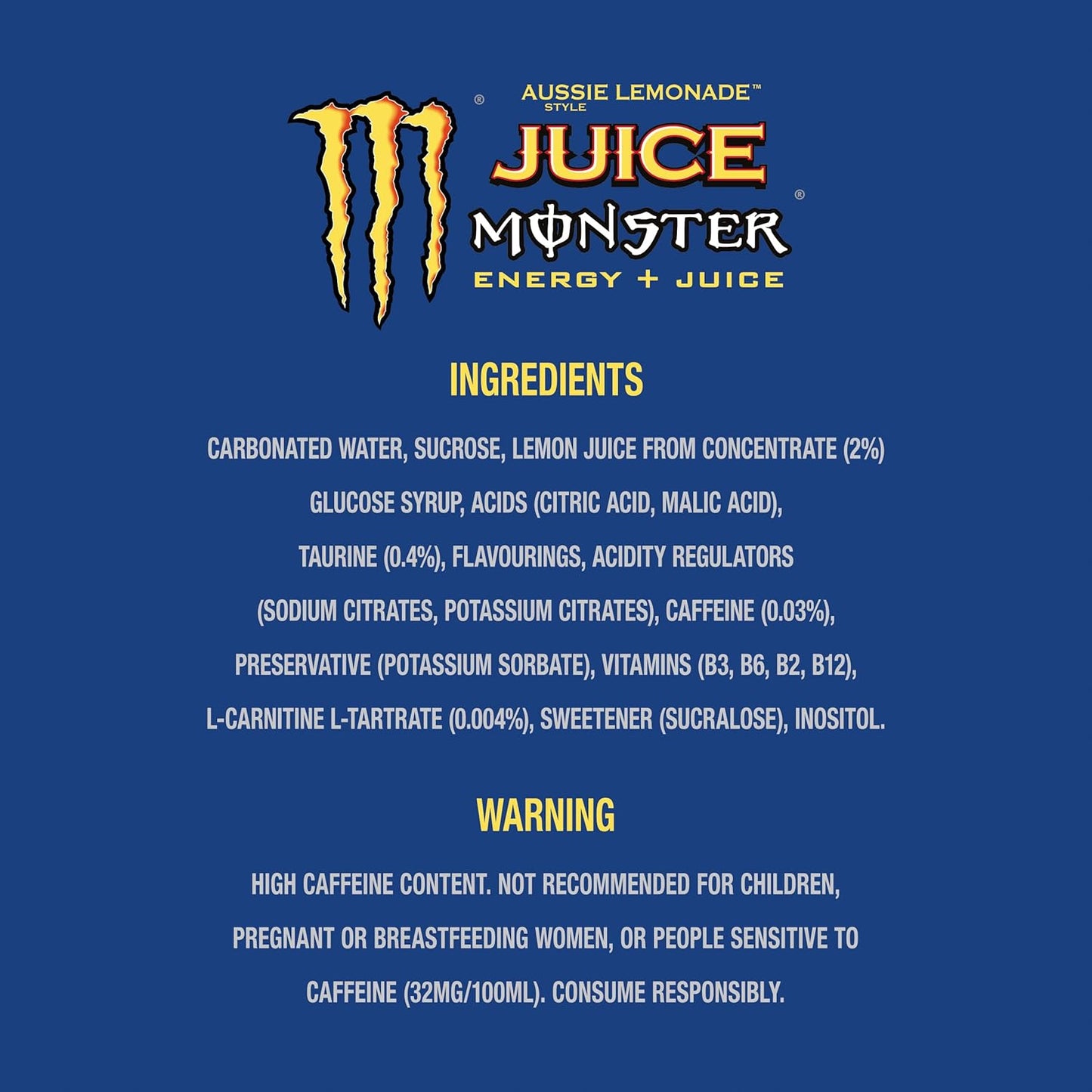 Monster Can Aussie Lemonade 500 ml (Pack of 12)