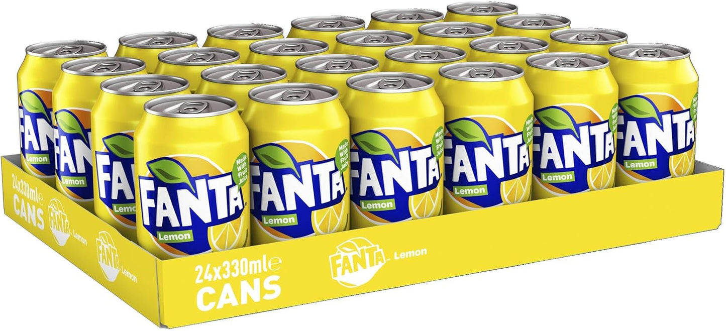 Fanta Lemon 24 x 330ml Cans, 5017726153281