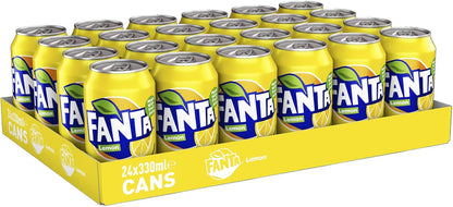 Fanta Lemon 24 x 330ml Cans, 5017726153281