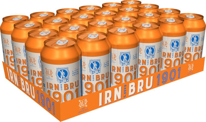 IRN-BRU 1901, 24 Pack A Very Special Vintage Recipe, No Caffeine, Full Sugar, Taste The First Ever IRN-BRU Recipe - 24 x 330ml Cans