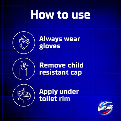 Domestos Citrus Fresh Thick Bleach disinfectant that eliminates 99.99% of bacteria and viruses* unstoppable limescale prevention 9x 750 ml