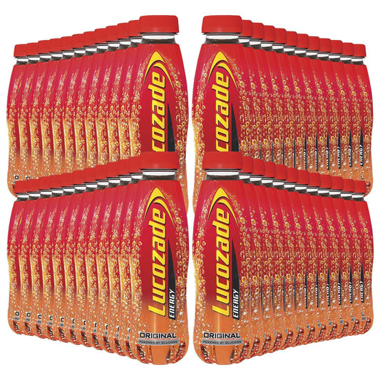 Lucozade Original Energy Drink 48 x 380ml – Sparkling Glucose Beverage, Bulk Pack, Ideal for Hydration, Sports, Office & On-the-Go Energy Boost