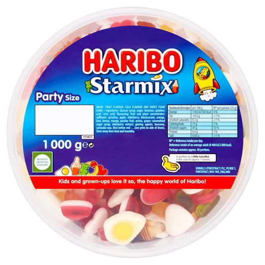 Haribo Starmix Sweets Party Tub, 1kg
