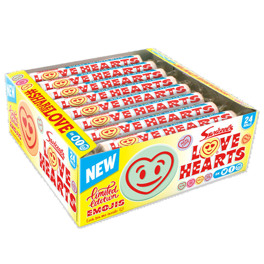 Swizzels Giant Love Hearts ,24 Count (Pack of 1)