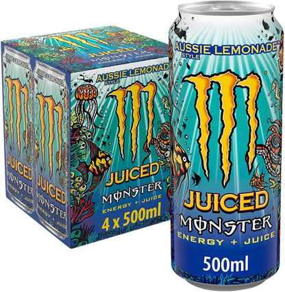 Monster Can Aussie Lemonade 500 ml (Pack of 12)