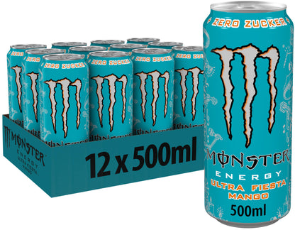 Monster Energy Ultra Fiesta, 12 x 500 ml, disposable can, zero sugar and zero calories