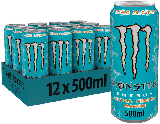 Monster Energy Ultra Fiesta, 12 x 500 ml, disposable can, zero sugar and zero calories