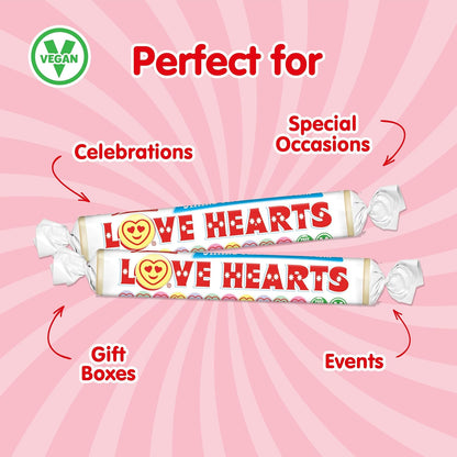 Swizzels Giant Love Hearts ,24 Count (Pack of 1)