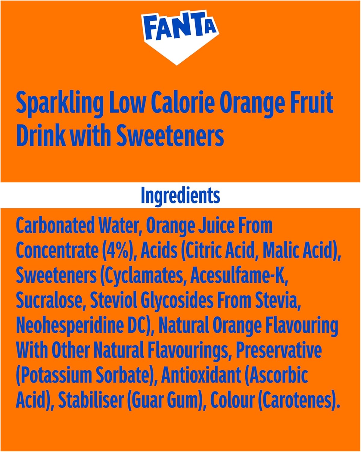 Fanta Can Orange Zero 330 ml (Pack of 24)