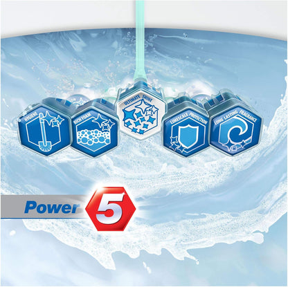 Domestos Power 5 Ocean Toilet Rim Blocks, Pack of 9
