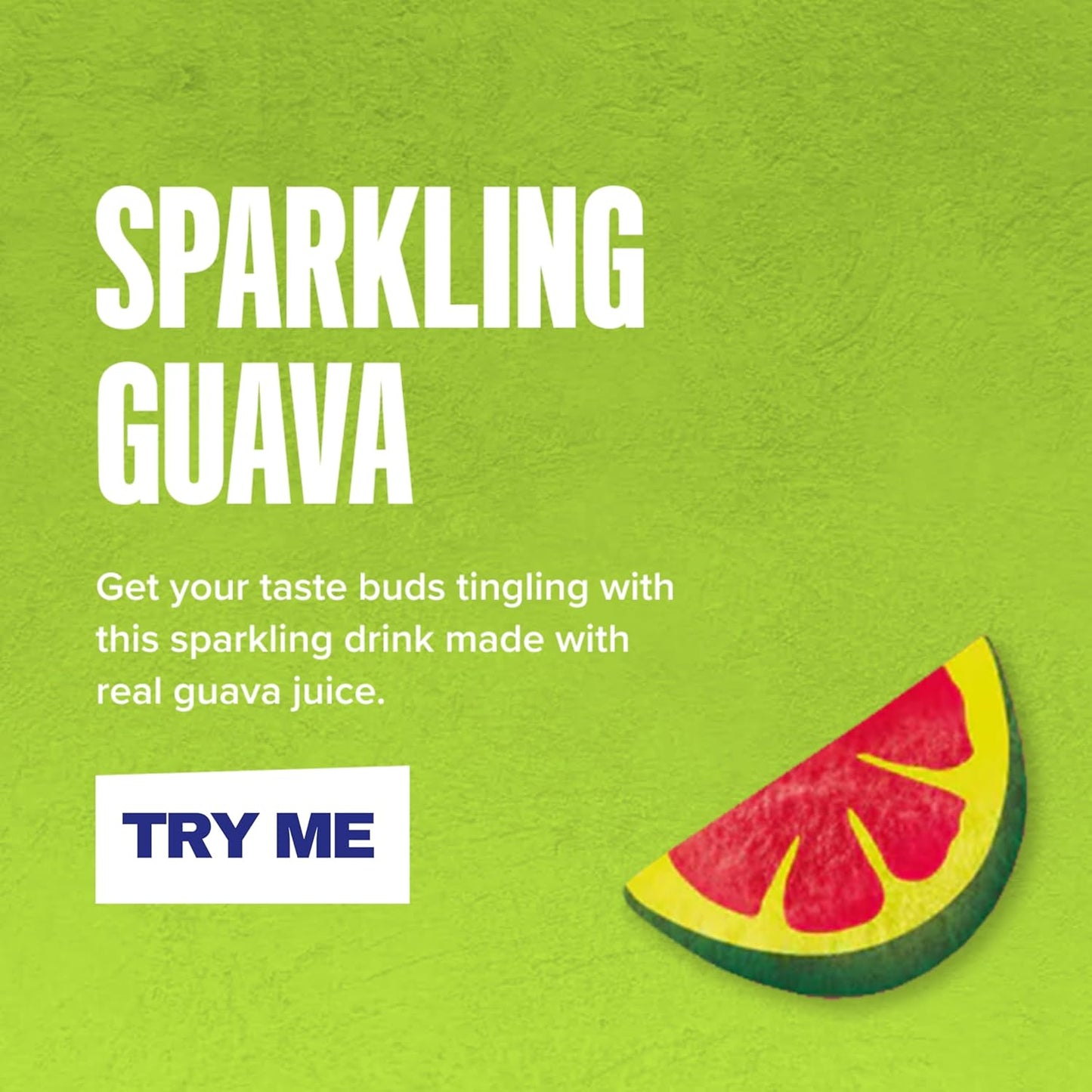 Rubicon 24 Pack Sparkling Guava Flavoured Fizzy Drink with Real Fruit Juice, Handpicked Fruits for a Temptingly Intense Taste "Made of Different Stuff" - 24 x 330ml Cans