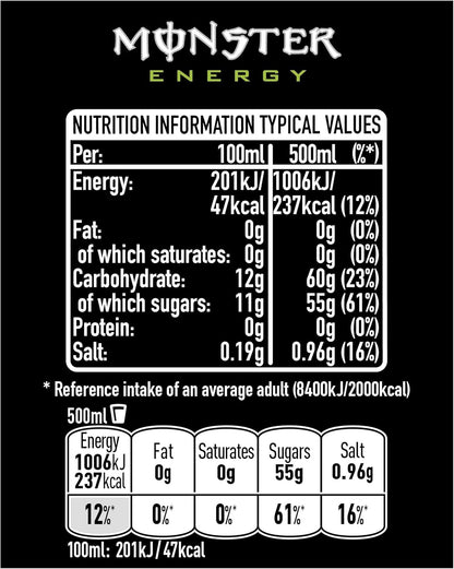 Monster Energy Drink Can 500 ml (Pack of 24)