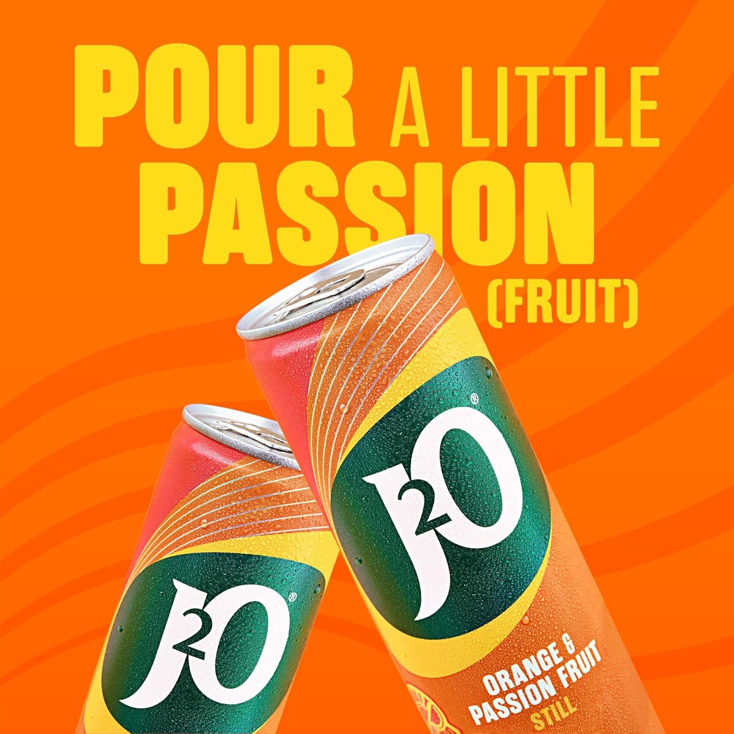 J2O Fruit Juice, Orange and Passion Fruit, 250ml Cans (Pack of 12)