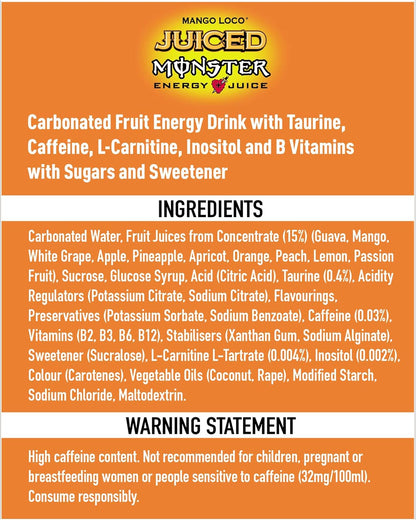 Monster Mango Loco Cans, 12 x 500 ml