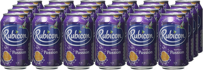 Rubicon Sparkling Passion Fruit Juice Drink 330 ml x 8 (Pack of 3, Total 24 Cans)